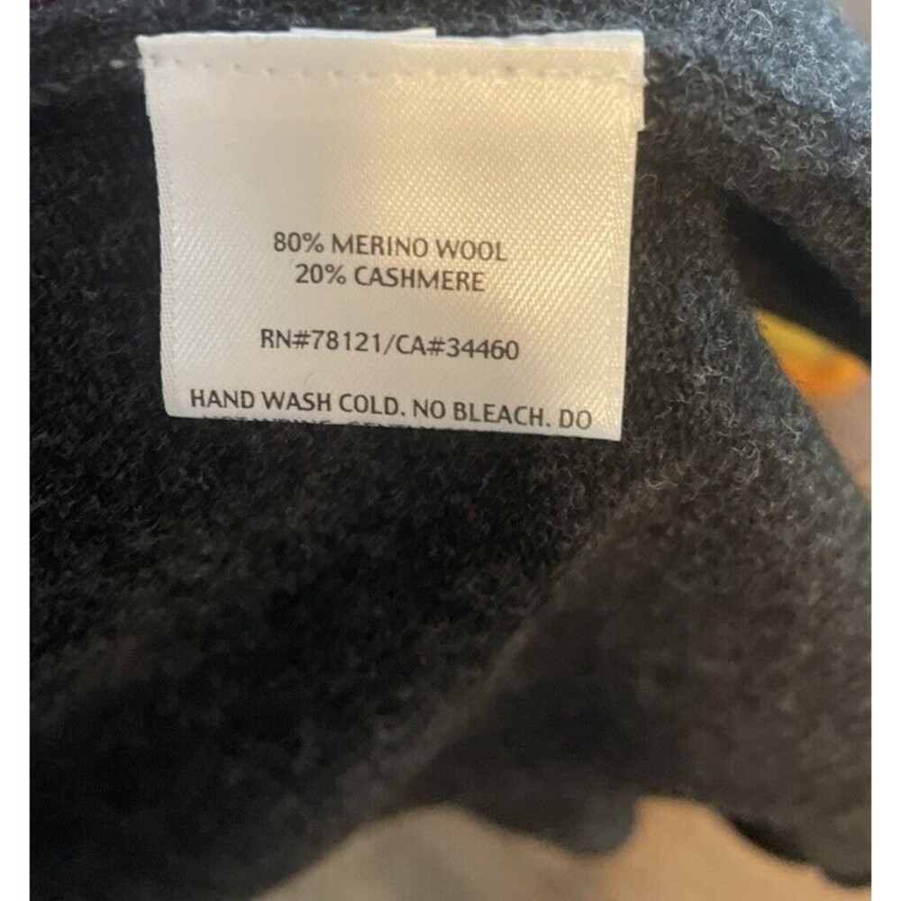 EILEEN FISHER (petite Medium) Merino Wool Open Front Cardigan Sweater Grey - Picture 4 of 8